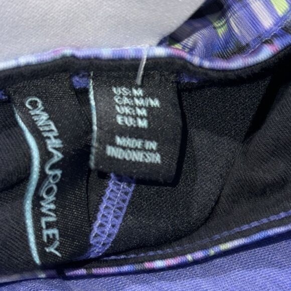 Cynthia Rowley Purple Tank Top With Built-In Bra & Gray Straps Womens Medium - Picture 2 of 6